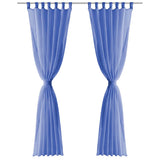VIDAXL -Vorhänge Voile 140x245 cm King Blue 2 PCs