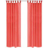 VIDAXL -Vorhänge Voile 140x225 cm Rot 2 PCs