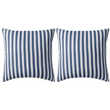 Vidaxl Outdoor -Kissen 45x45 cm gestreiftes Marineblau 2 PCs