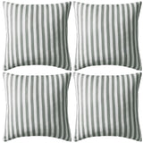 Vidaxl Outdoor -Kissen 45x45 cm gestreiftes grau 4 Stcs
