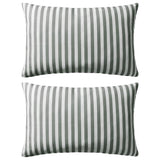 Vidaxl Outdoor -Kissen 60x40 cm gestreiftes graues 2 PCs