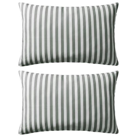 Vidaxl Outdoor -Kissen 60x40 cm gestreiftes graues 2 PCs