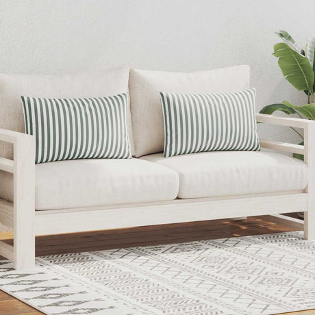 Vidaxl Outdoor -Kissen 60x40 cm gestreiftes graues 2 PCs