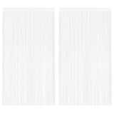 VIDAXL -Kabelvorhänge 2 PCs 100x250 cm Weiß