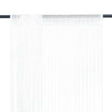 Vidaxl Wire Curtains 2 PCS 100x250 cm hvit