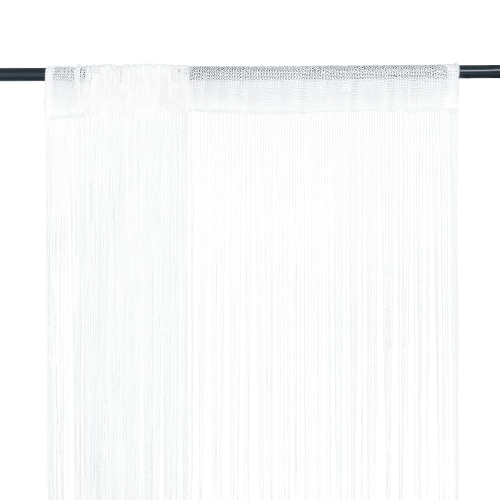 Tende a filo Vidaxl 2 St 140x250 cm bianco