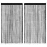 VIDAXL -Kabelvorhänge 2 PCs 100x250 cm Schwarz