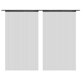 Rideaux de fil vidaxl 2 pcs 100x250 cm noir