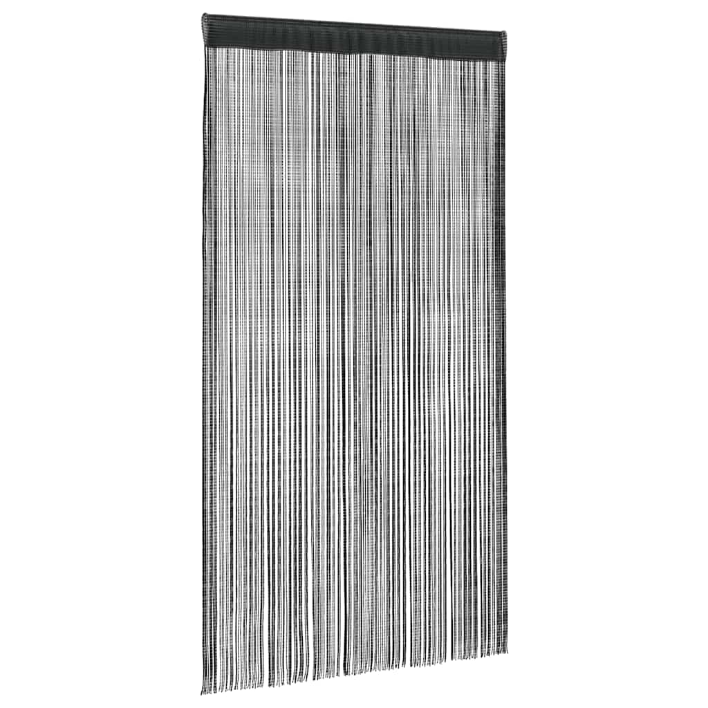 VIDAXL -Kabelvorhänge 2 PCs 100x250 cm Schwarz