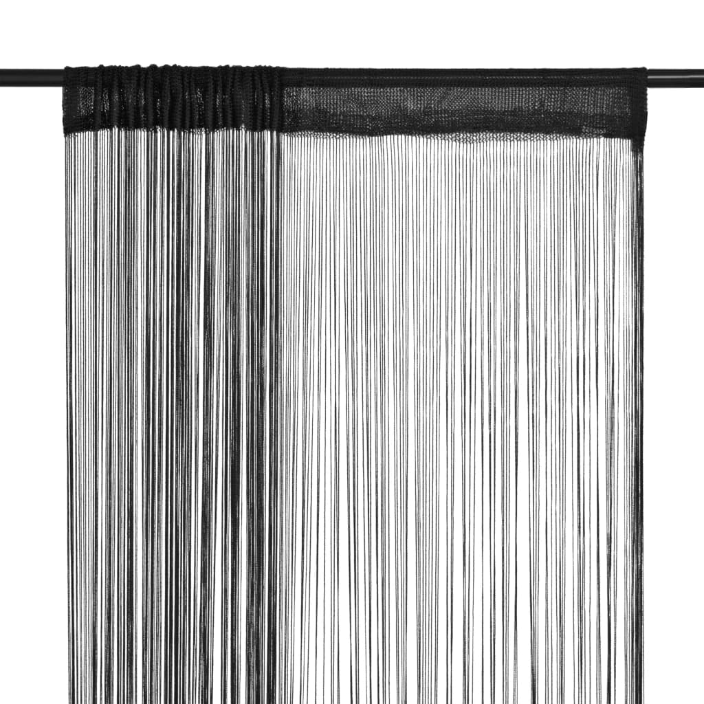 Vidaxl wire curtains 2 st 140x250 cm black