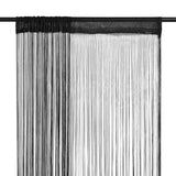 Vidaxl Wire Curtains 2 St 140x250 cm svart