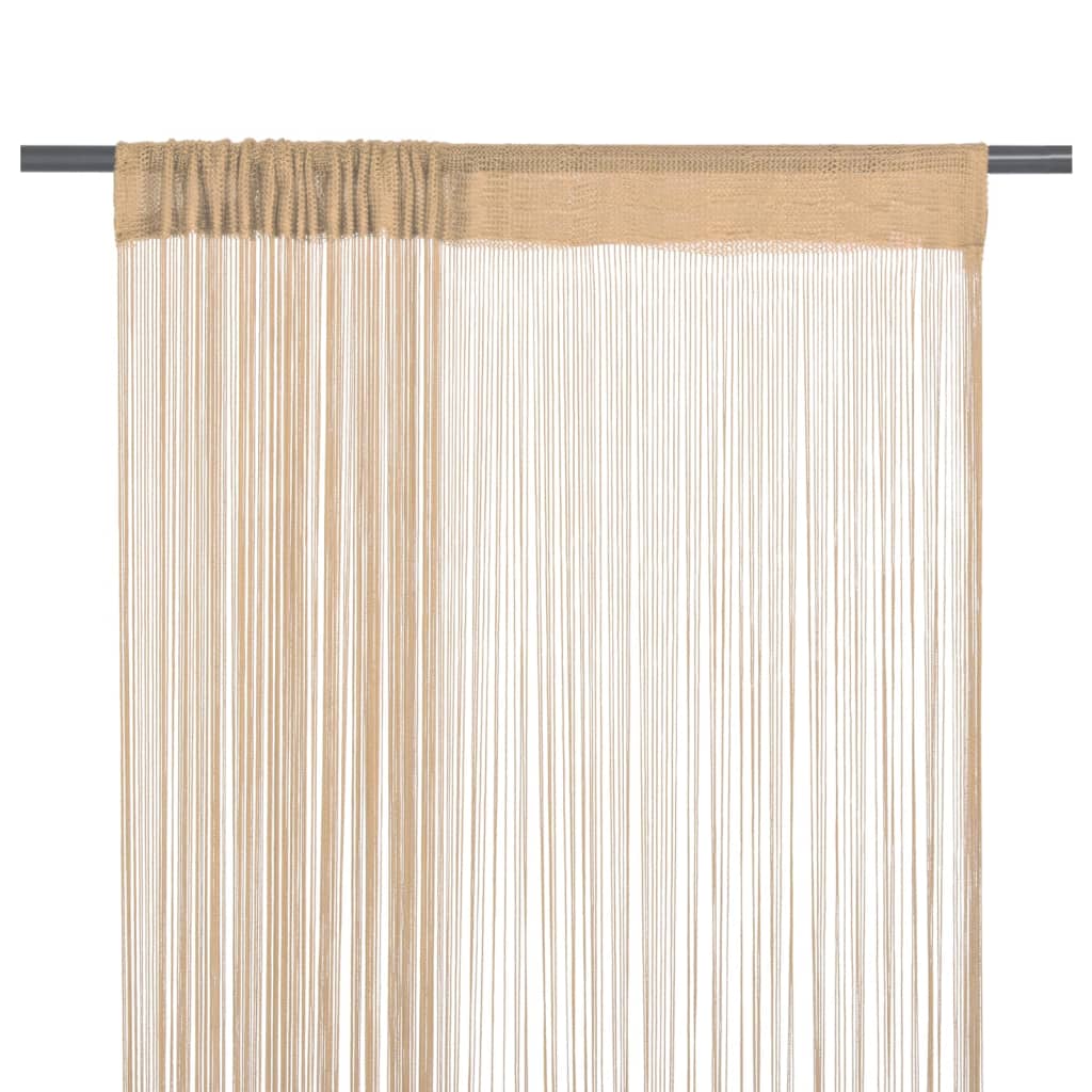 Vidaxl dráty záclony 100x250 cm beige 2 sts