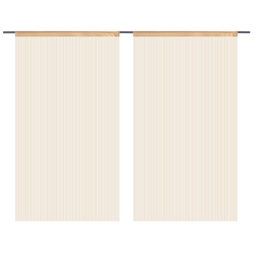 Vidaxl dráty záclony 100x250 cm beige 2 sts