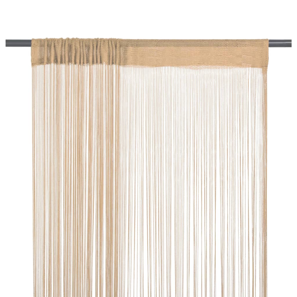 Vidaxl Wire Curtains 140x250 cm beige 2 m