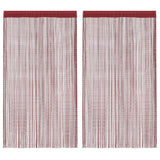 VIDAXL -Kabelvorhänge 140x250 cm Weinrot 2 PCs