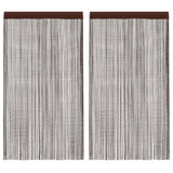 VIDAXL -Kabelvorhänge 100x250 cm Braun 2 PCs