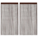 VIDAXL -Kabelvorhänge 140x250 cm Braun 2 PCs