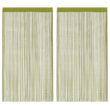 VIDAXL -Kabelvorhänge 100x250 cm Grün 2 PCs