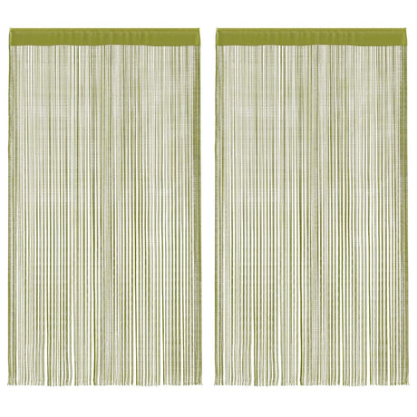 VIDAXL -Kabelvorhänge 100x250 cm Grün 2 PCs