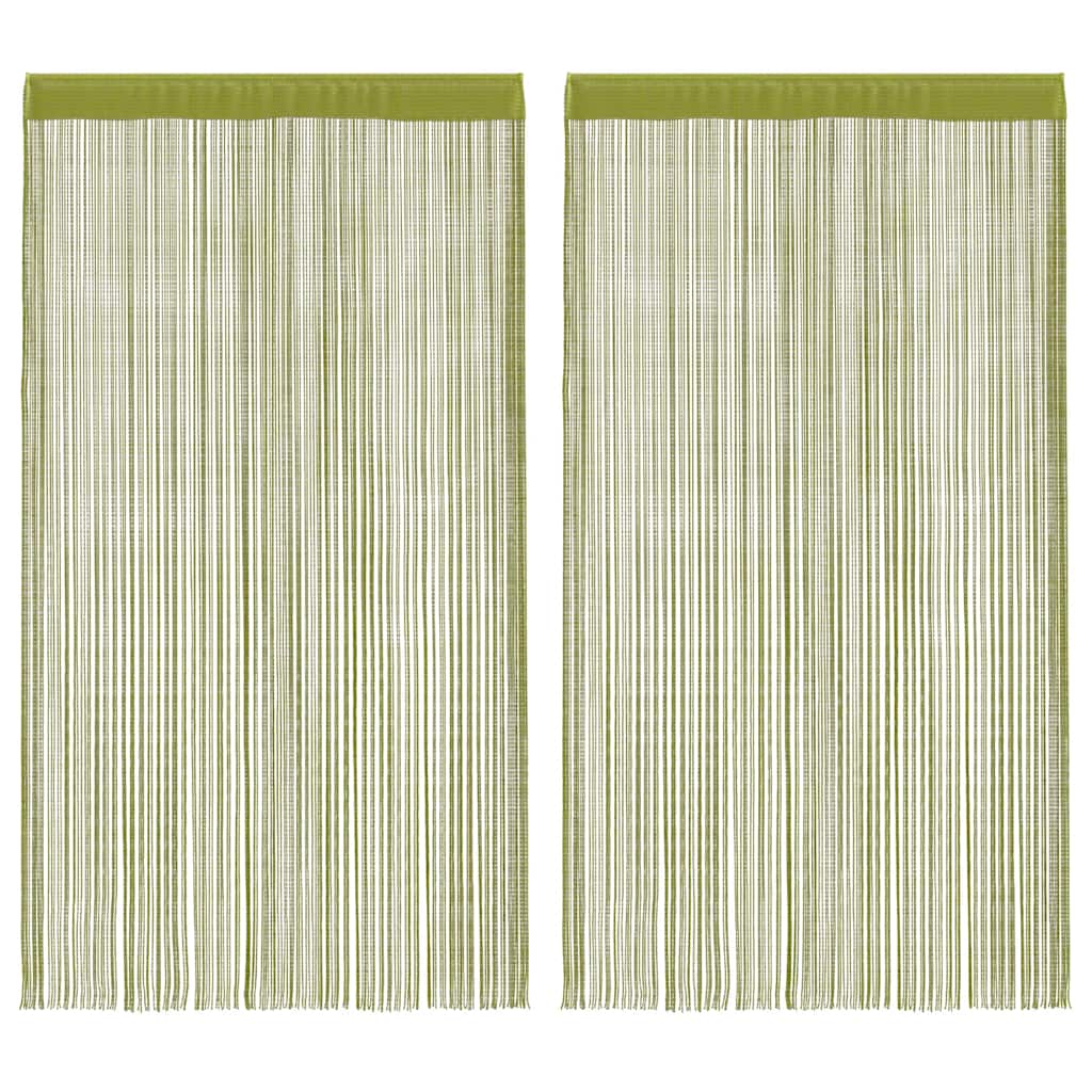 VIDAXL -Kabelvorhänge 140x250 cm Grün 2 STs