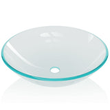 VIDAXL WASHBAIN HARTED GLAS 42 cm Transparent