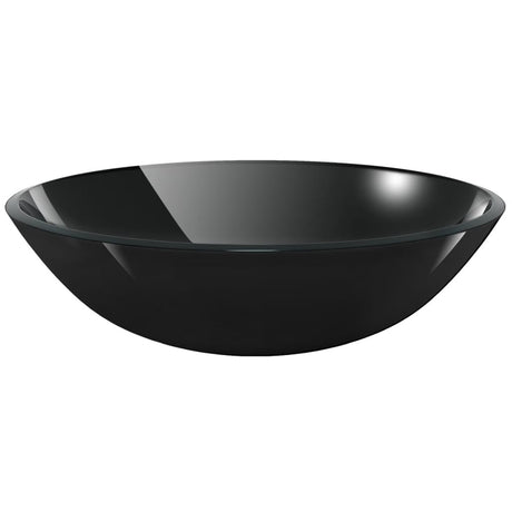 VIDAXL WASHBAIN gehärtetes Glas 42 cm schwarz