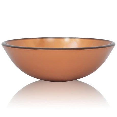 Vidaxl -Waschbecken gehärtetes Glas 42 cm braun