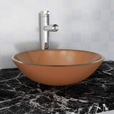 Vidaxl Washbasin tvrzená sklo 42 cm hnědé