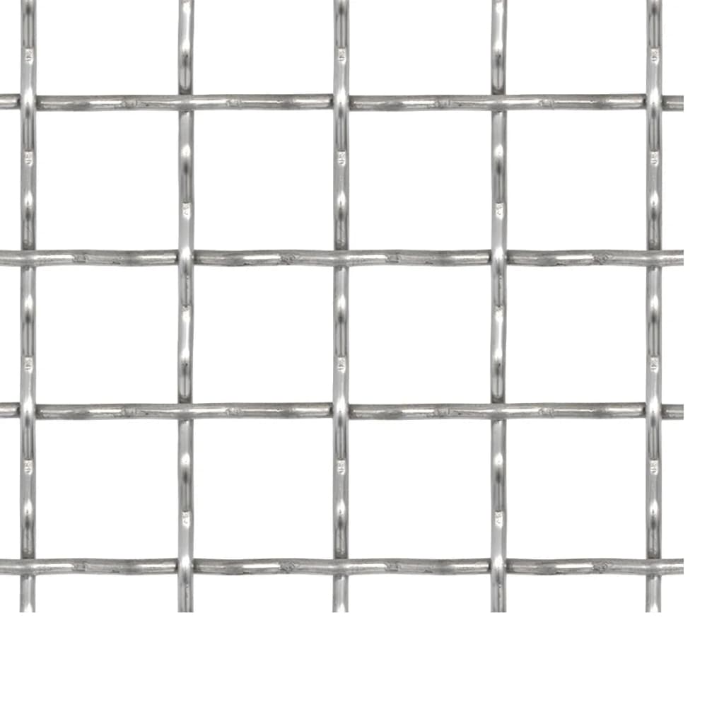 Vidaxl Wire Fence Tkana siatka 50x50 cm 11x11x2 mm stal nierdzewna