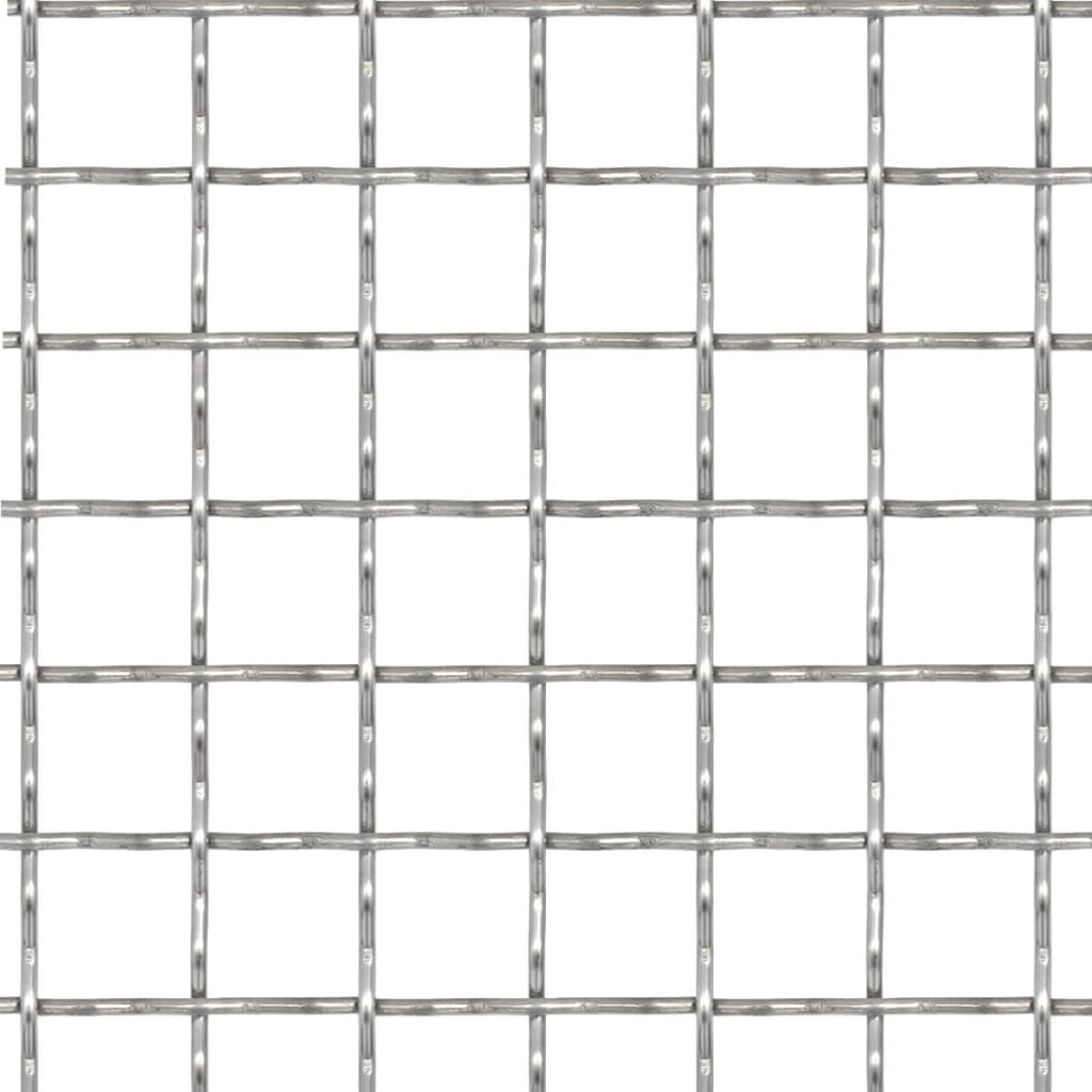 Vidaxl Drut Fence Tkana siatka 100x85 cm 11x11x2 mm stal nierdzewna