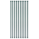 Vidaxl Garden Posts 1 m en métal vert 10 pcs