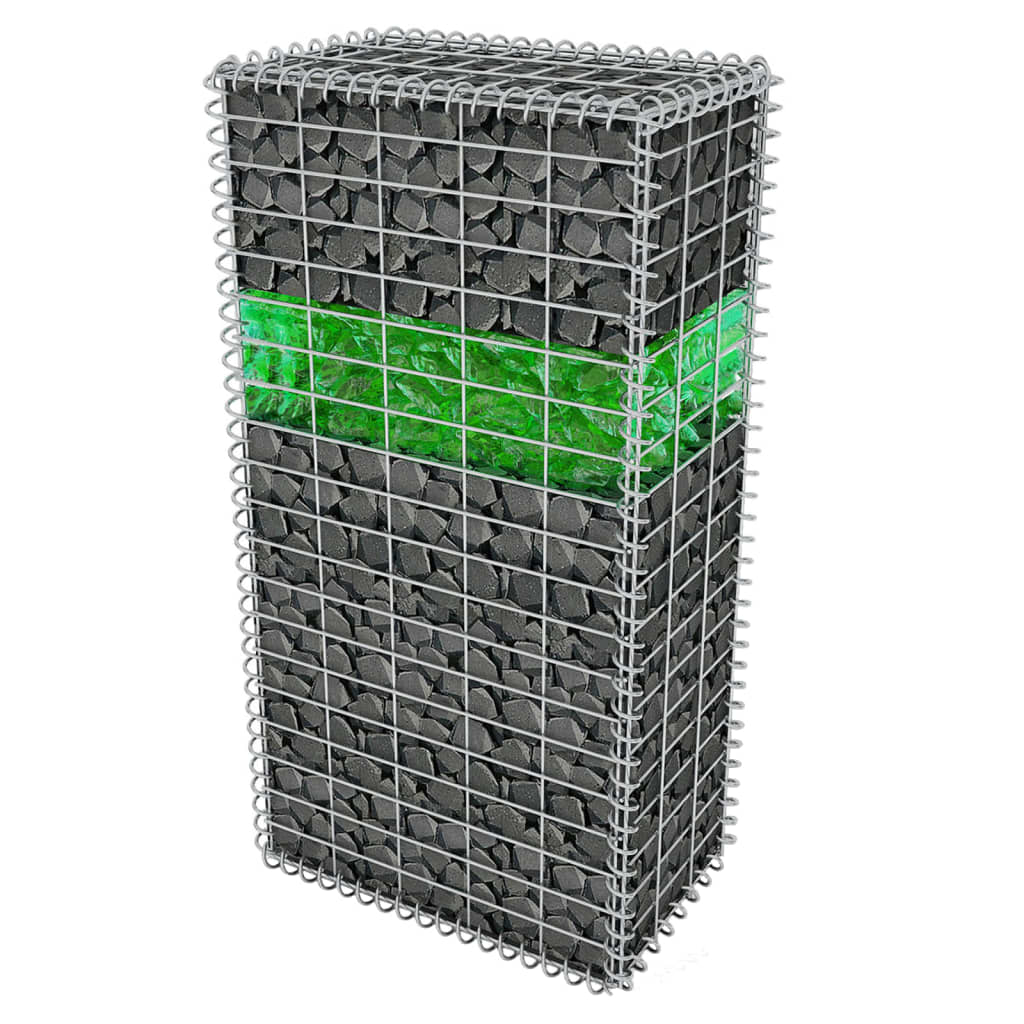 Vidaxl Gabion Stones 25 kg grøn 60-120 mm glas