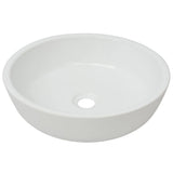 VIDAXL WASHBAIN RUND WHITE 42x12 cm Keramik