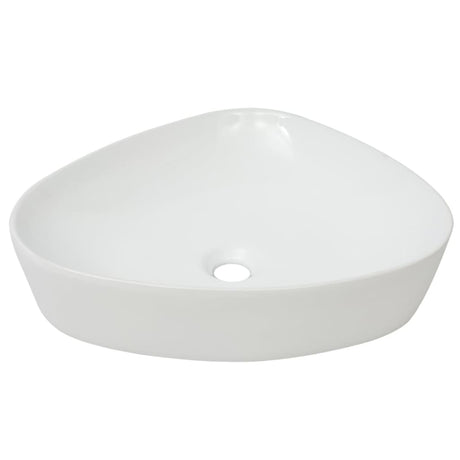 VIDAXL WASHBAIN TRIGUGULAR WEISS 50,5 x 41 x 12 cm Keramik