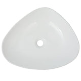 VIDAXL WASHBAIN TRIGUGULAR WEISS 50,5 x 41 x 12 cm Keramik