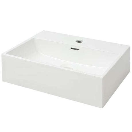 Vidaxl -Waschbecken mit Kranloch weiß 51,5 x 38,5 x 15 cm Keramik
