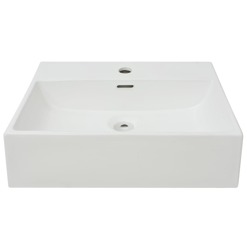 Vidaxl Washbasin s jeřábovým otvorem bílá 51,5x38.5x15 cm keramika