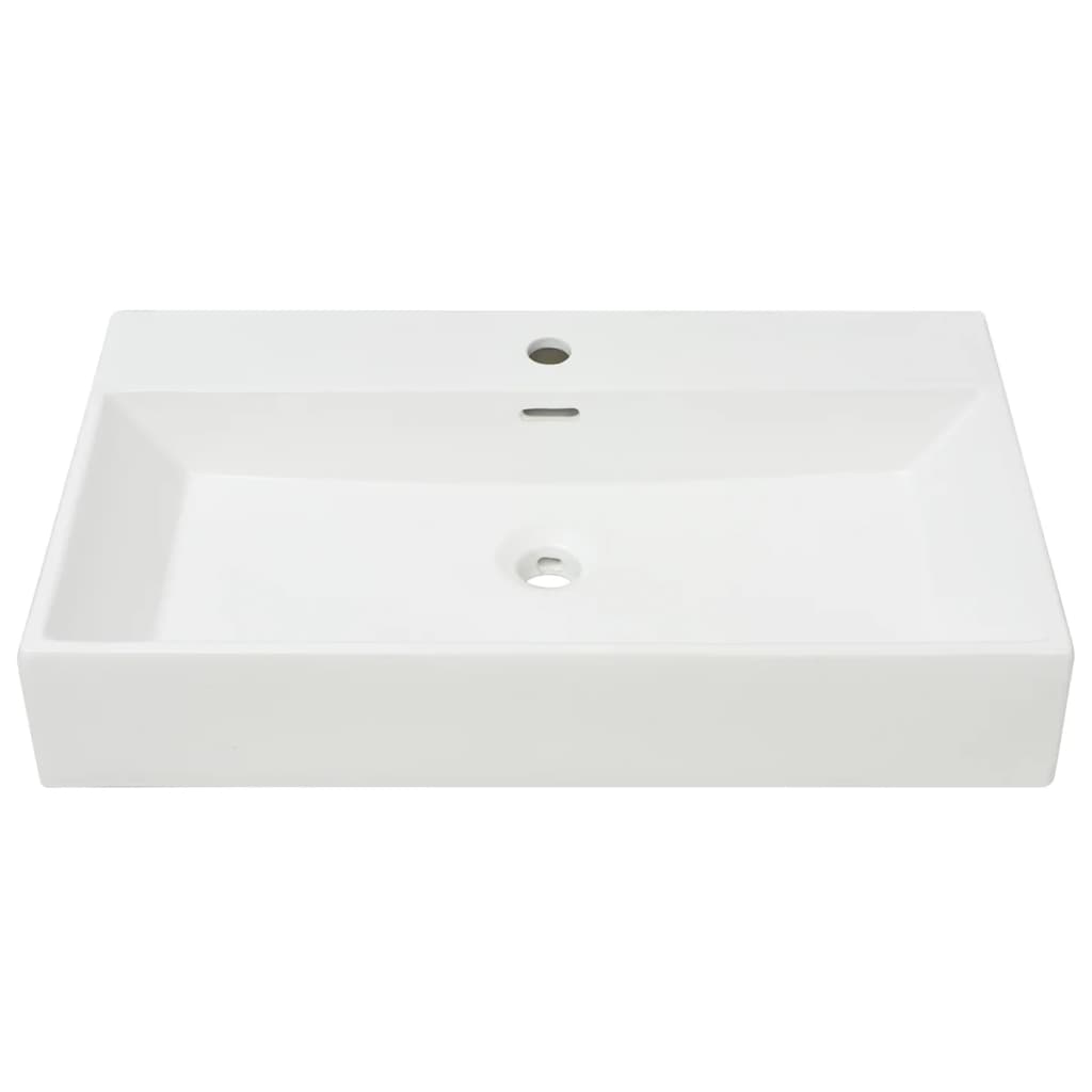 Vidaxl WASHBASIN s TAPHOLE WHITE 76X42.5X14,5 cm Muermiek