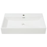 Vidaxl WASHBASIN s TAPHOLE WHITE 76X42.5X14,5 cm Muermiek