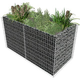 Vidaxl Gabion Planter surélevé 180x90x100 cm en acier en argent couleur