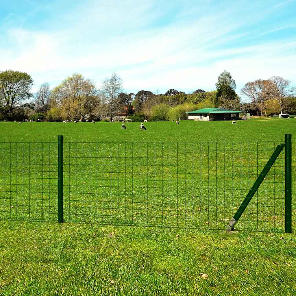 Vidaxl Euro HEK 10x0,8 m Stahlgrün