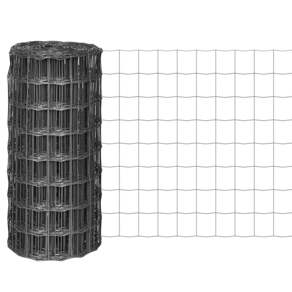 Vidaxl Euro Zaun 10x0,8 m Stahlgrau