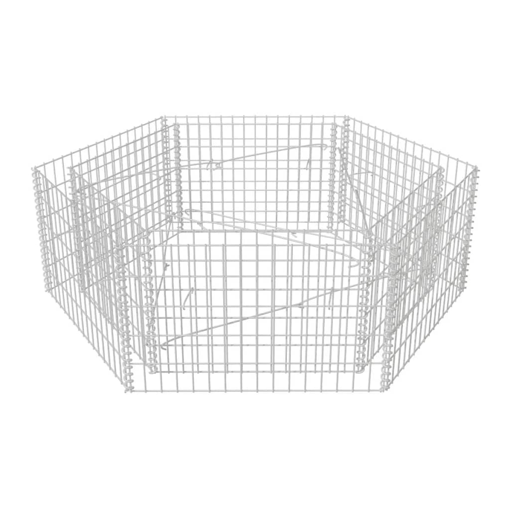 Vidaxl Gabion -Pflanzer vermehrte hexagonale 160x140x50 cm