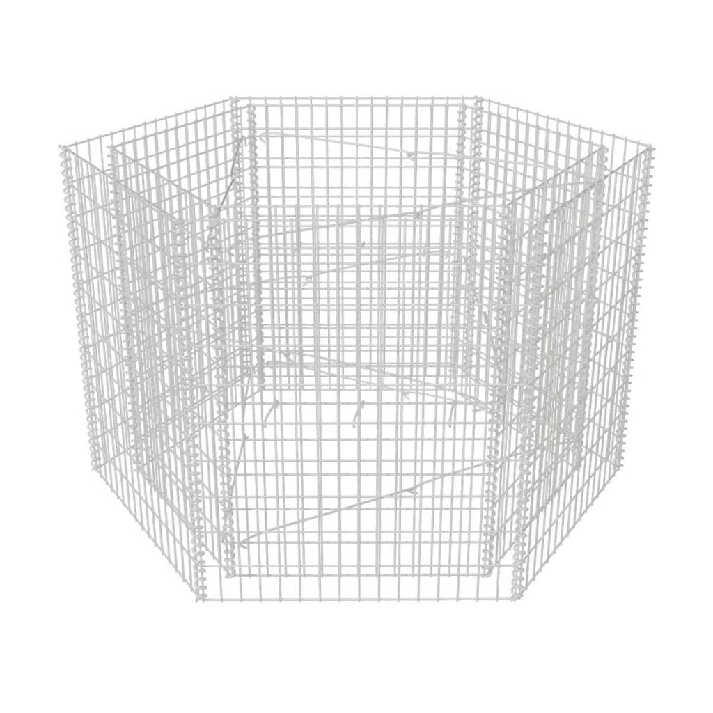 Vidaxl Gabion Planter Insented Hexagonal 160x140x100 cm