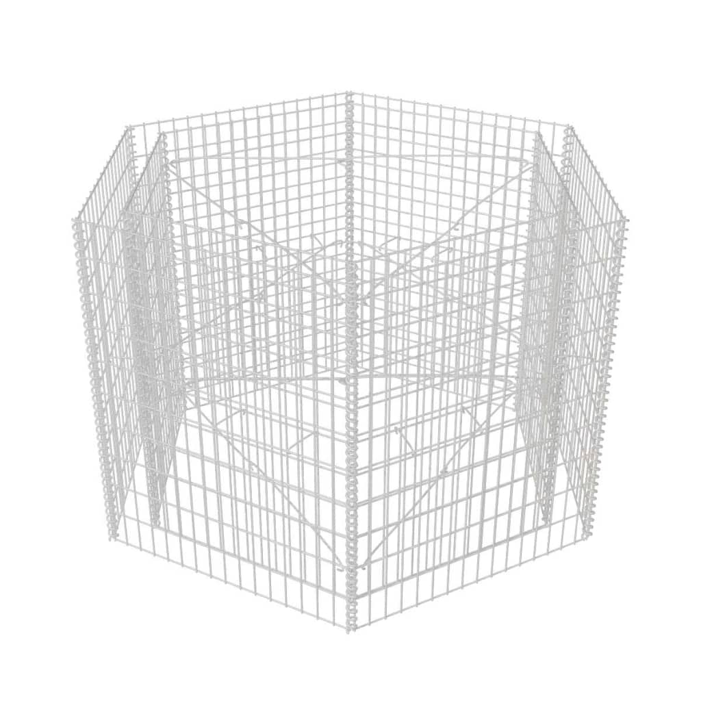 Vidaxl Gabion Planter Insented Hexagonal 160x140x100 cm