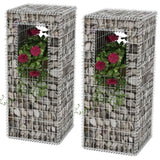 Vidaxl Schans Basket Post Plantrs 2 ST 50x50x120 cm acciaio