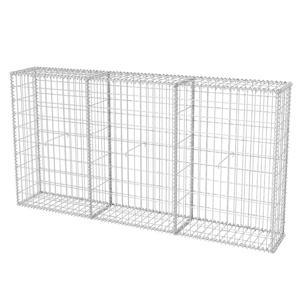 Vidaxl Gabion Basket 200x30x100 cm Acciaio zincato