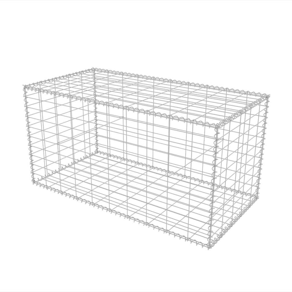 Vidaxl Gabion Basket 100x50x50 cm galvanisert stål