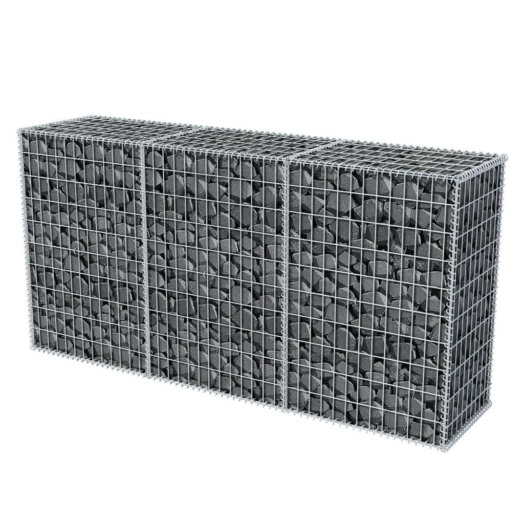 Vidaxl Gabion Basket 200x50x100 cm pocinkano jeklo