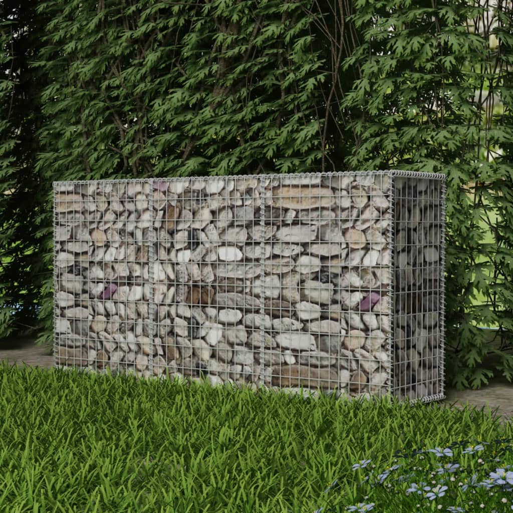 Vidaxl Gabion Basket 200x50x100 cm pocinkano jeklo